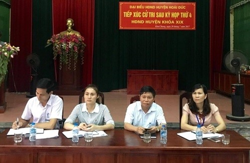 Tiếp xúc cử tri sau kỳ họp thứ 4 HĐND huyện Hoài Đức